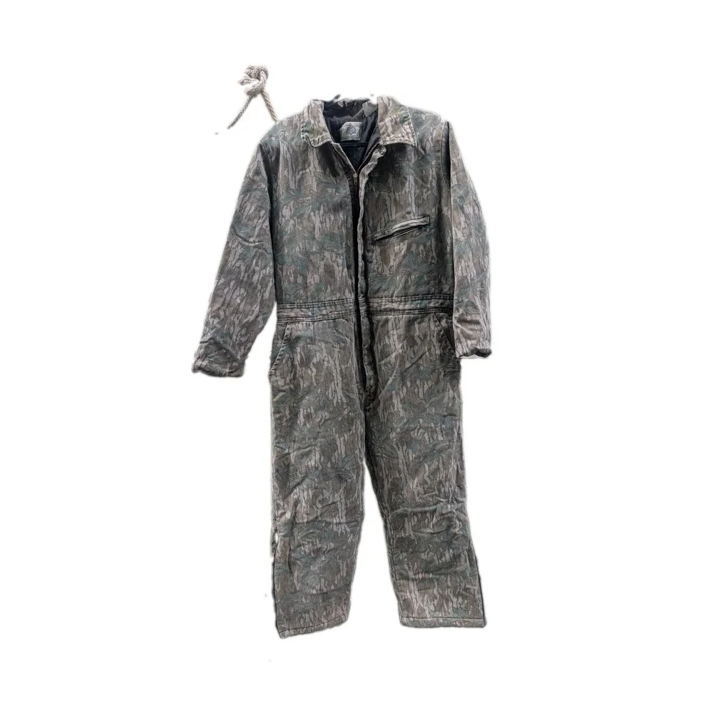 Vintage Mossy Oak Made In USA Treestand Camo Coveralls Men's Large Reg